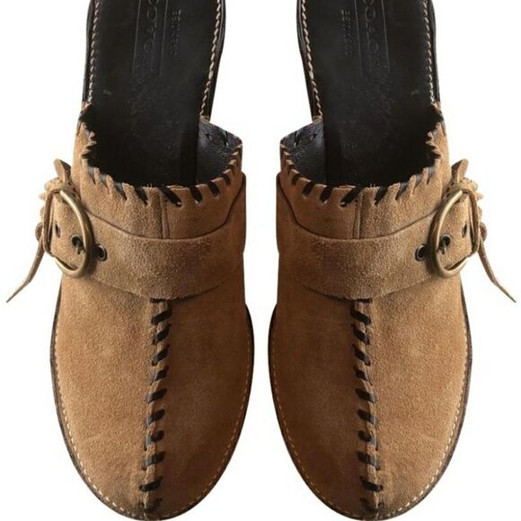 Coach Tan Katryna brown suede Mules - Picture 1 of 6